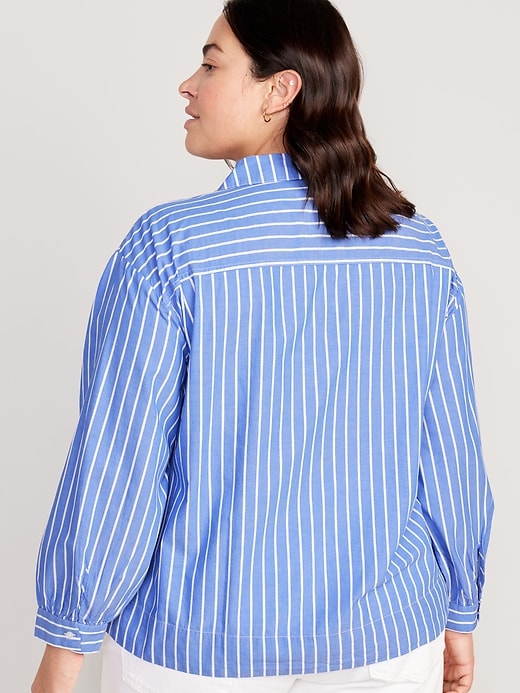 Image number 8 showing, Long-Sleeve Tie-Front Notch Collar Shirt
