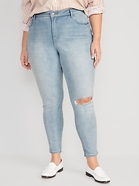High-Waisted Rockstar Super Skinny Ripped Jeans
