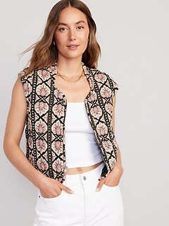 Quilted Boho Vest for Women