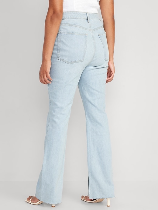 Image number 6 showing, Extra High-Waisted Button-Fly Kicker Boot-Cut Side-Slit Jeans