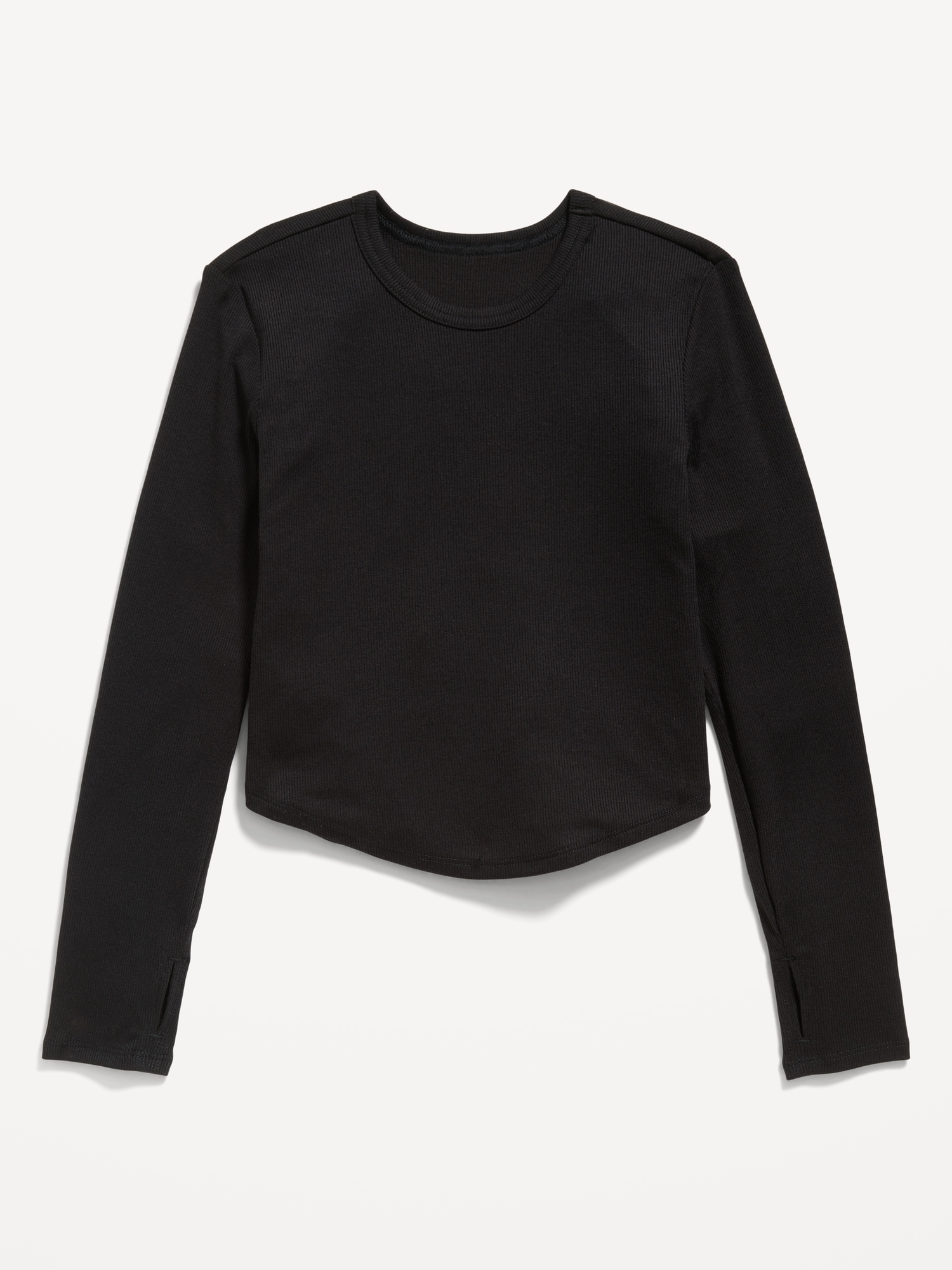 UltraLite Long-Sleeve Rib-Knit T-Shirt for Girls