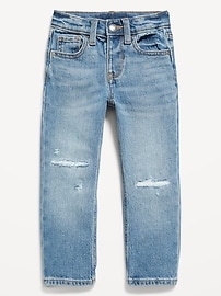 Image number 1 showing, Unisex Straight Ripped Stretch Jeans for Toddler