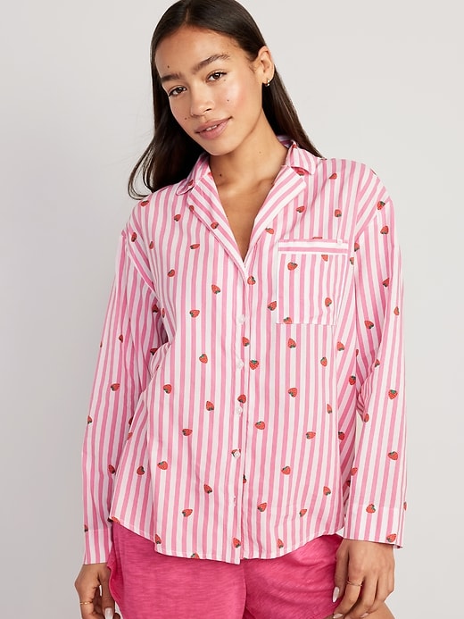 Button down pajama top sale