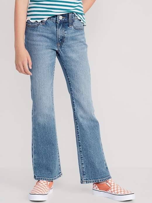 View large product image 1 of 5. Mid-Rise Built-In Tough Boot-Cut Jeans for Girls