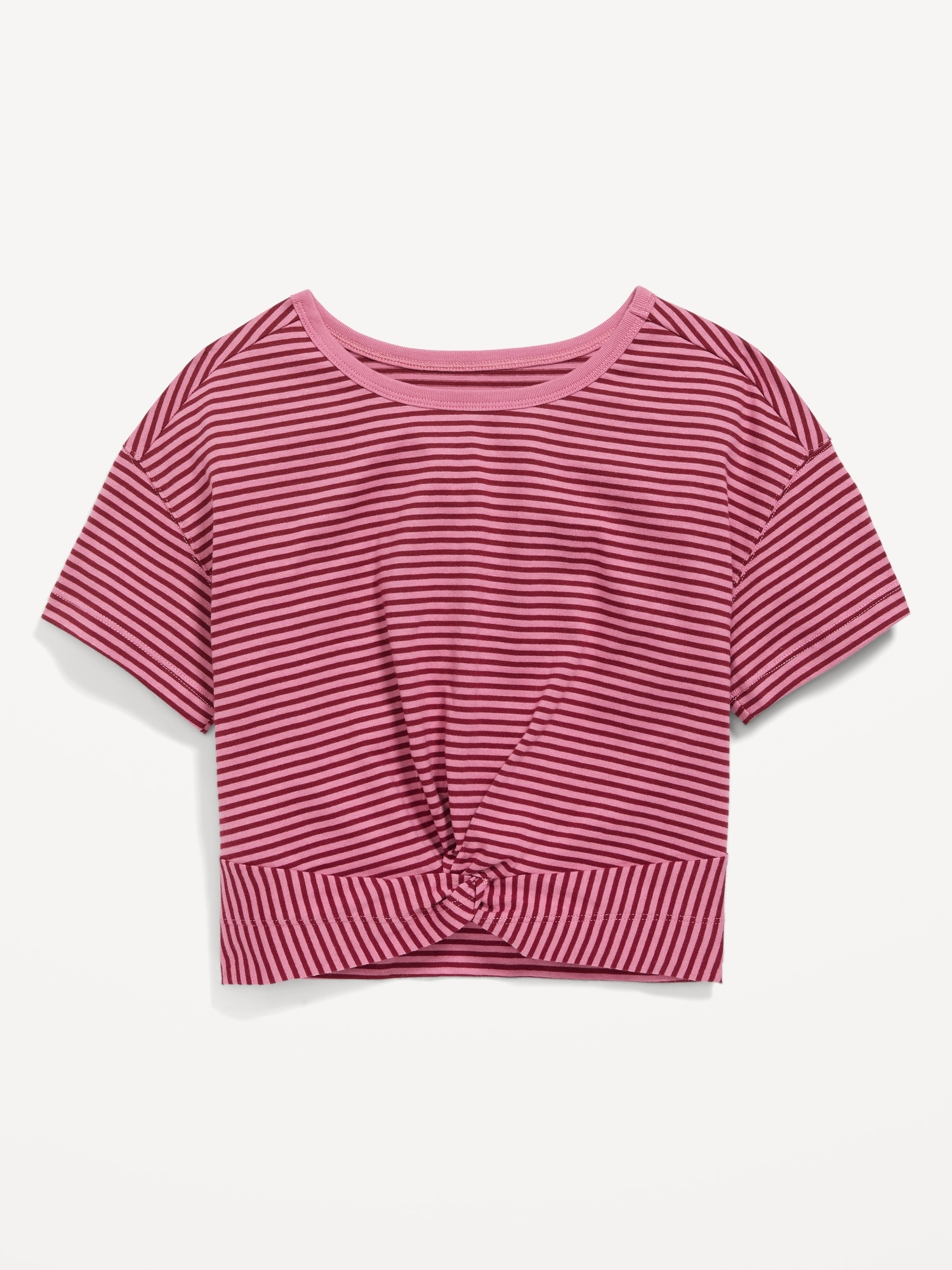 Short Sleeve Striped Twist Front T Shirt For Girls Old Navy