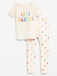 Snug-Fit Unisex Printed Pajama Set for Toddler & Baby