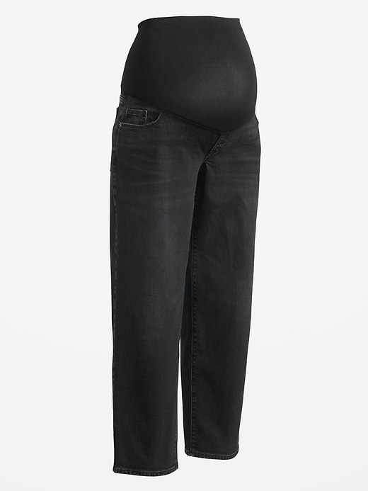 Maternity Full-Panel OG Loose Black Jeans