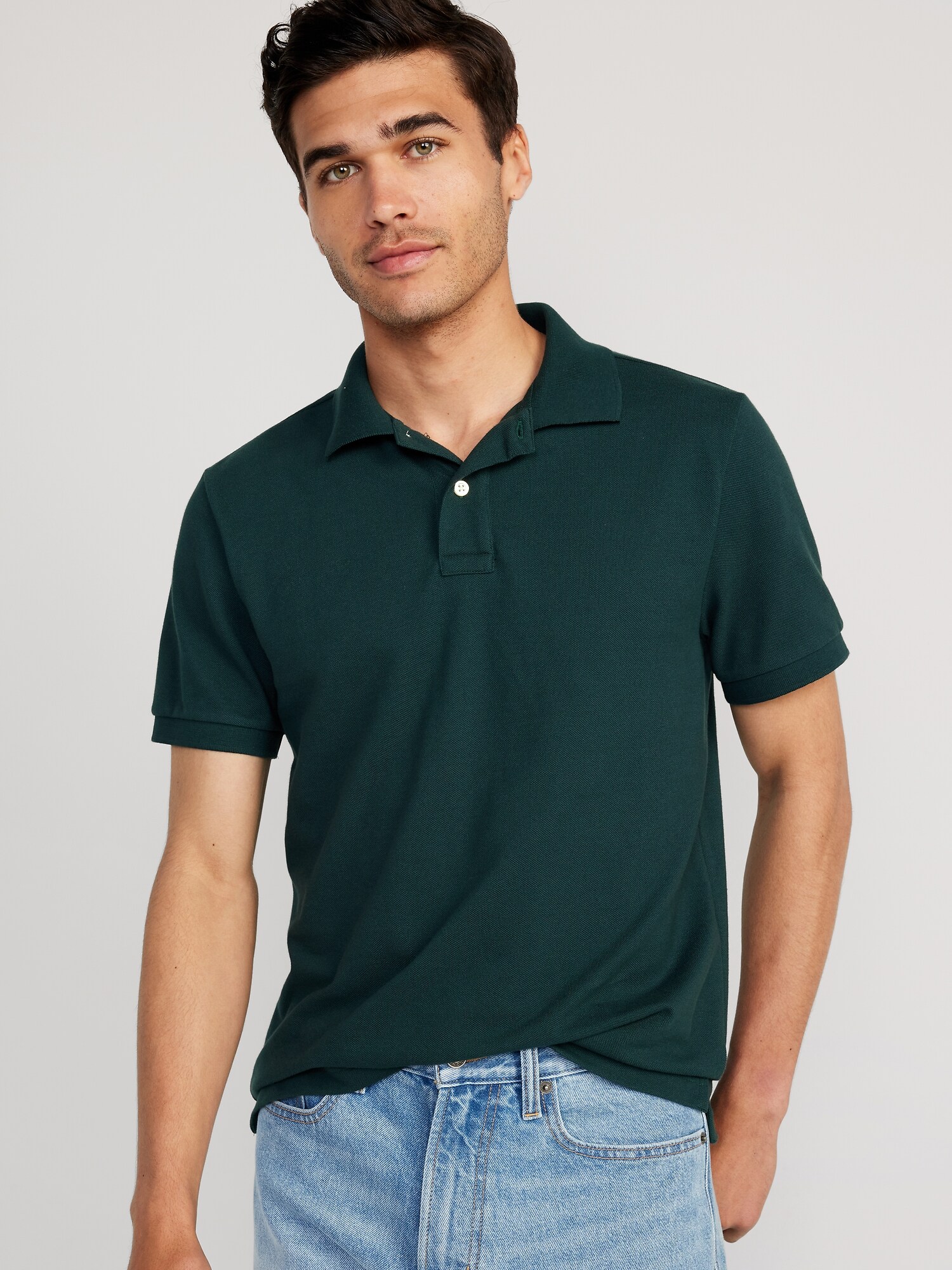 Navy green polo on sale shirt