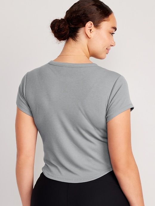 Image number 6 showing, UltraLite Cropped Rib-Knit T-Shirt