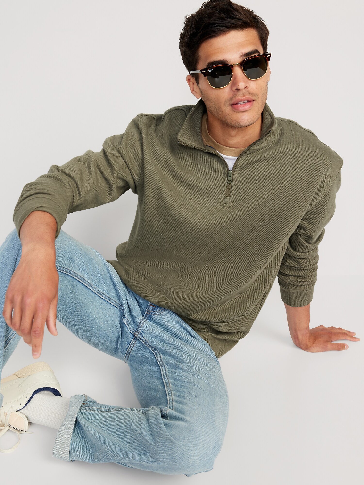 French Rib Quarter Zip Old Navy