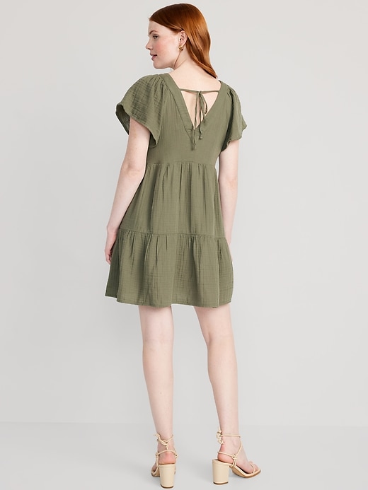 V-Neck Tiered Mini Swing Dress | Old Navy V-Neck Tiered Mini Swing Dress | Old Navy