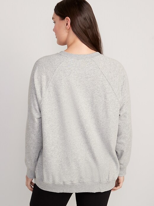 Image number 5 showing, Oversized French Terry Tunic Sweatshirt for Women