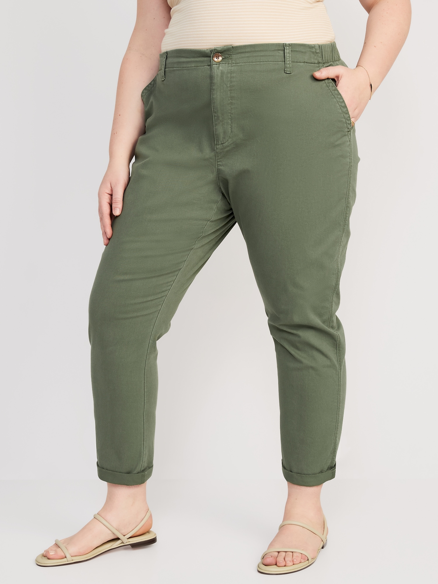 Old navy womens 2024 khaki cargo pants