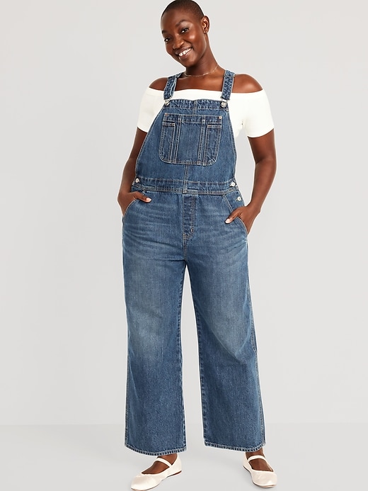 パンツ 1950s  NAVY OVERALLS DUNGAREE Baggy Wide-Leg Jean Overalls | Old Navy