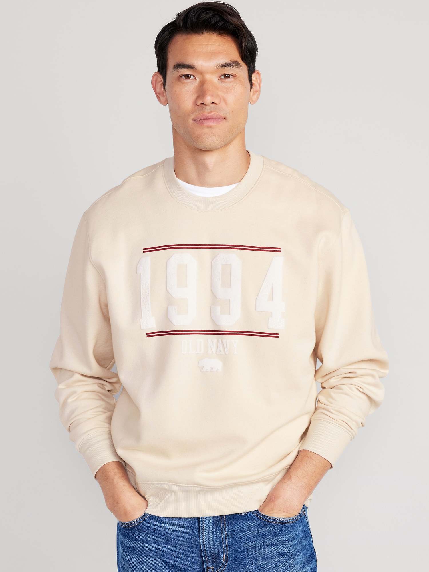 トップス Old English Logo Crew Sweat Vintage Canada Logo-Graphic Sweatshirt | Old Navy