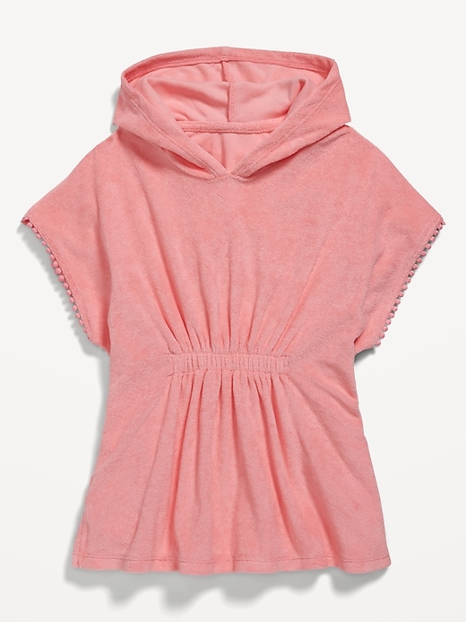 View large product image 1 of 2. Short-Sleeve Hooded Swim Cover-Up Dress for Toddler Girls