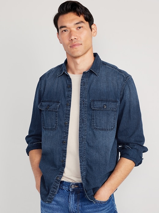 Image number 1 showing, Regular Fit Jean Utility Shirt