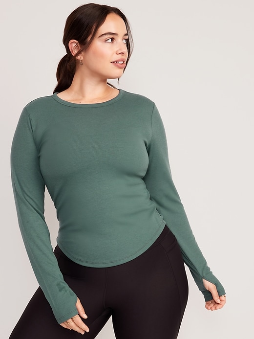 UltraLite Fitted Rib-Knit Top | Old Navy