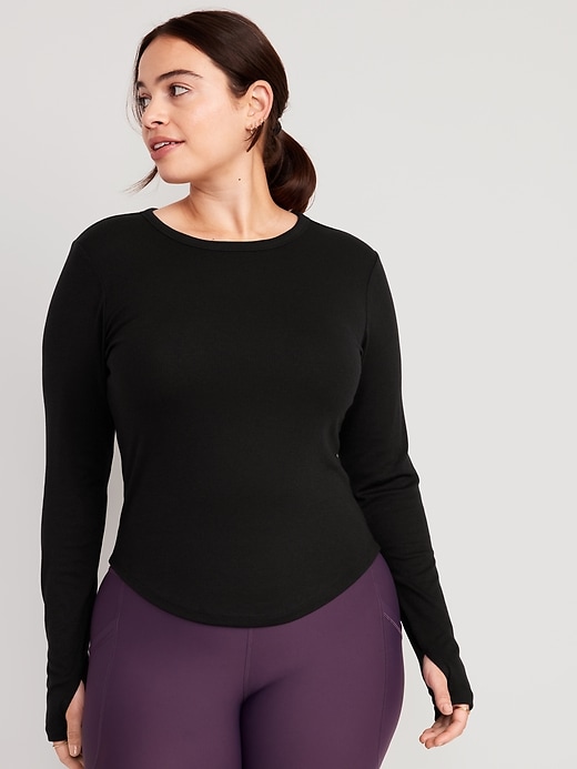 Image number 5 showing, UltraLite Fitted Rib-Knit Top