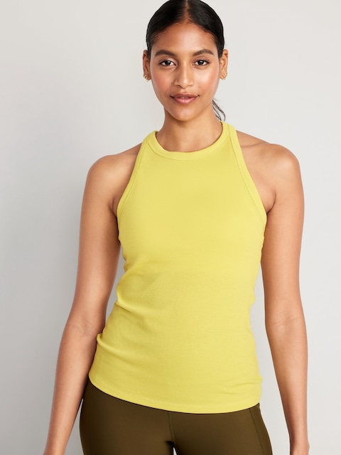 UltraLite Rib-Knit Racerback Tank Top - Out On A Lime
