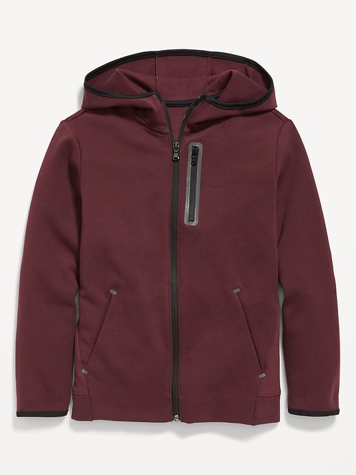 L'image numéro 2 présente Haut à capuchon et à glissière en molleton dynamique pour Garçon