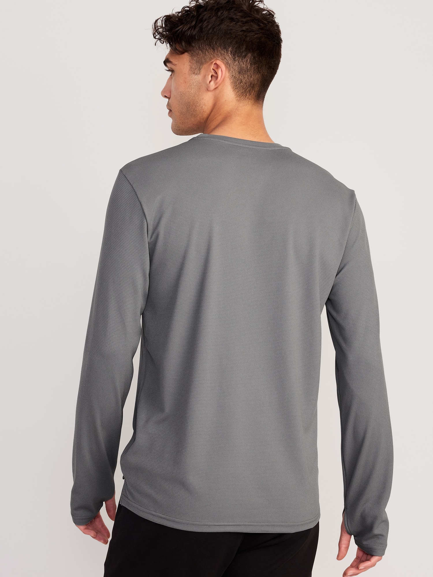 Long-Sleeve Thermal-Knit Performance Henley for Men | Old Navy