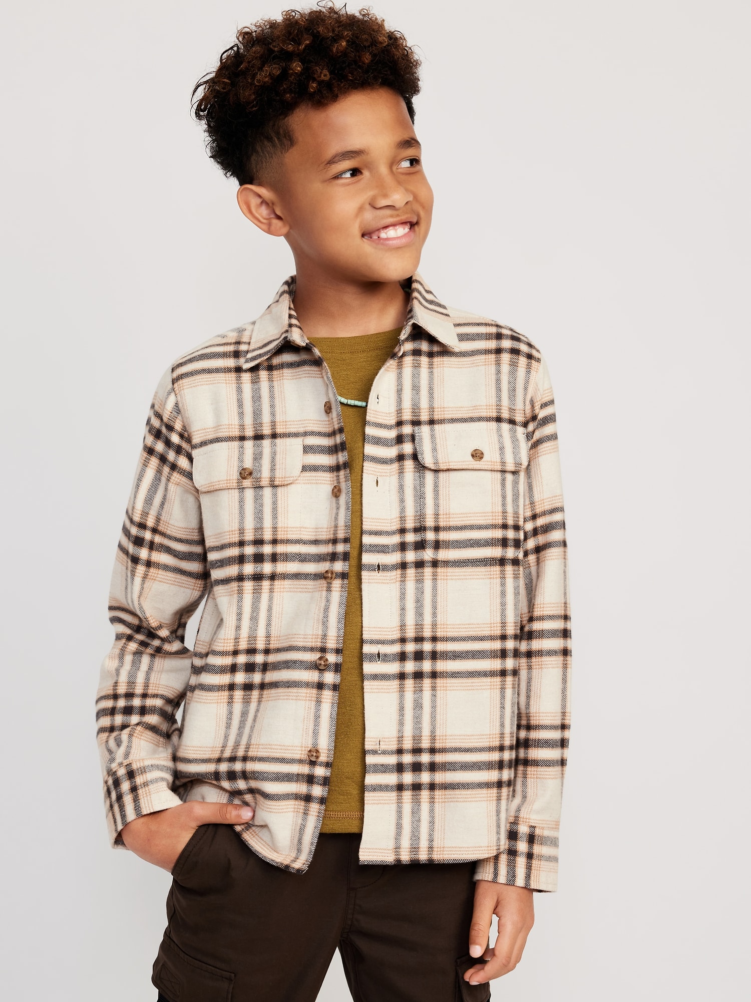 Boys shop brown top