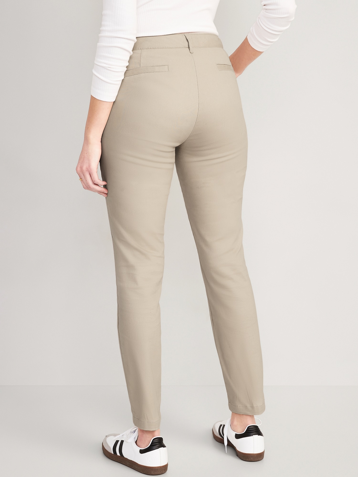 Women's High-Rise Slim Regular Fit Full Pants - A New Day Khaki 10
