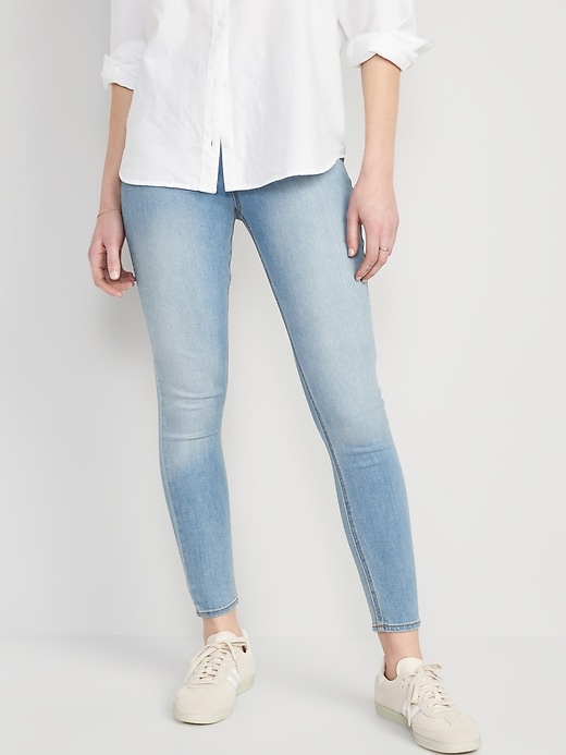 Image number 1 showing, Mid-Rise Wow Super-Skinny Jeggings for Women
