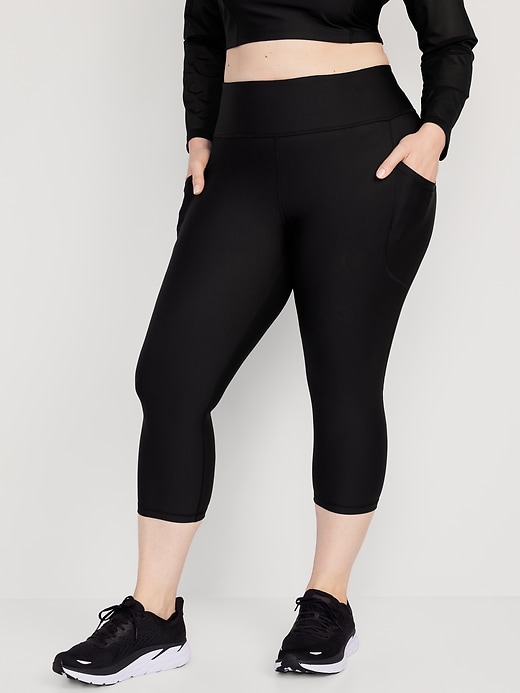 Image number 7 showing, High-Waisted PowerSoft Crop Pocket Leggings