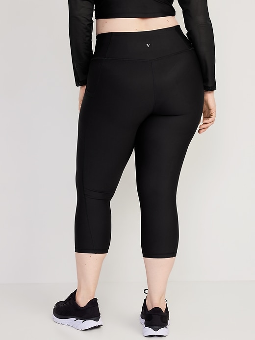 Image number 8 showing, High-Waisted PowerSoft Crop Pocket Leggings