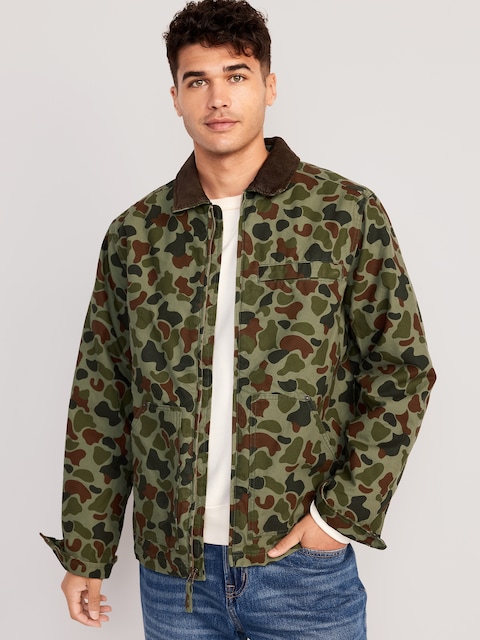 MANTEAU DE TRAVAIL EN TOILE À DOUBLURE DOUILLETTE POUR HOMME