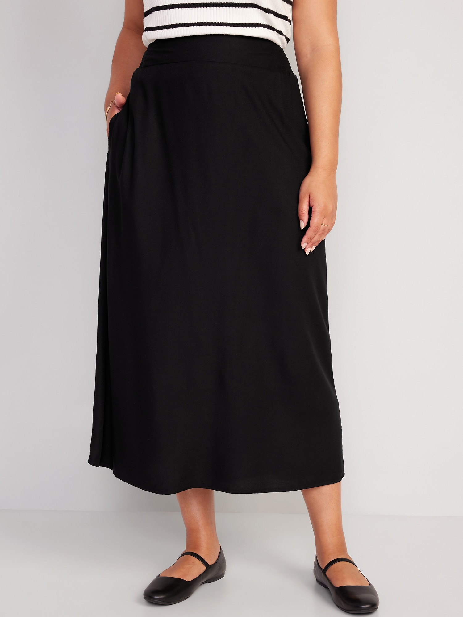 Old navy black cheap maxi skirt