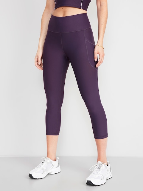 High-Waisted PowerSoft Crop Pocket Leggings