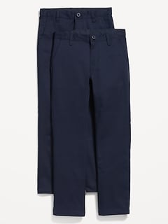 Slim School Uniform Chino Pants 2-Pack for Boys