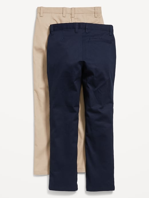 Voir une image plus grande du produit 2 de 2. Pantalon chino d’uniforme scolaire étroit à extensibilité intégrée pour Garçon (paquet de 2)