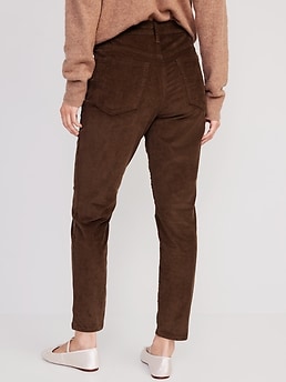 High-Waisted OG Straight Corduroy Ankle Pants