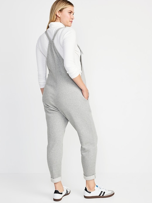 Image number 5 showing, Maternity Knotted-Strap Fleece Overalls