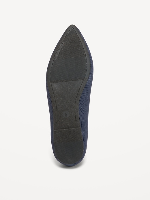 Image number 5 showing, Soft-Knit Pointed-Toe Ballet Flats