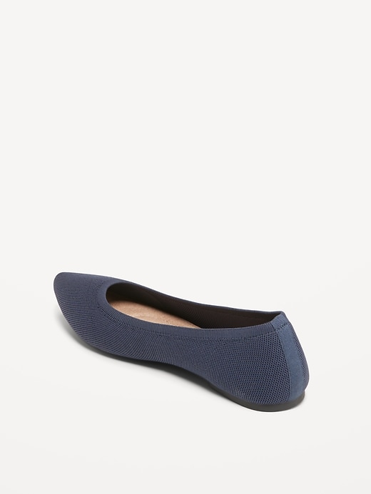 Image number 6 showing, Soft-Knit Pointed-Toe Ballet Flats