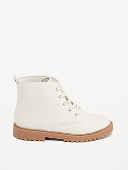 Lace up hotsell boots white