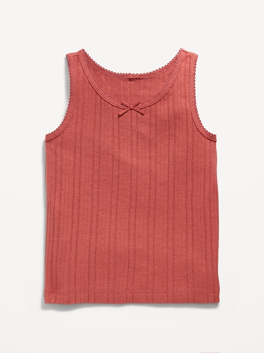 Pointelle Tank Top - Navy