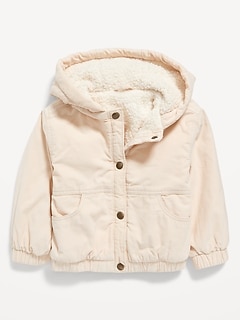Unisex Corduroy Sherpa-Lined Button-Front Jacket for Toddler