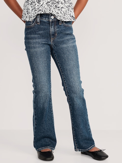 Mid-Rise Built-In Tough Boot-Cut Jeans for Girls