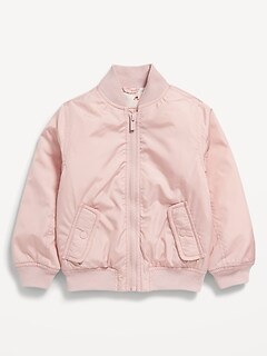 Unisex Water-Resistant Zip-Front Bomber Jacket for Toddler