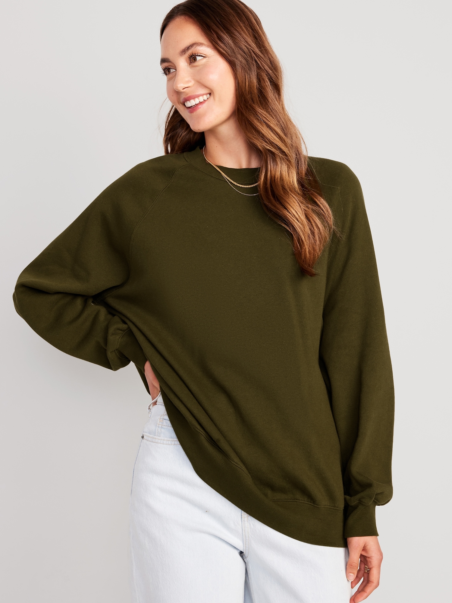 Oversized Vintage Tunic Sweatshirt for Women | Old Navy