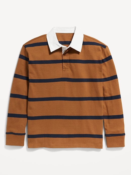 Brown striped 2024 polo shirt