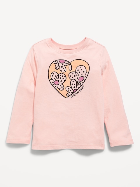 T-shirt à manches longues à imprimé unisexe pour Tout-petit