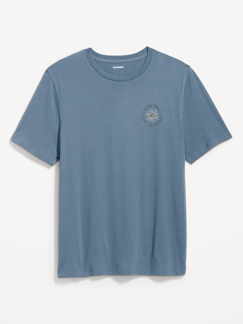 Soft-Washed Graphic T-Shirt - Blue