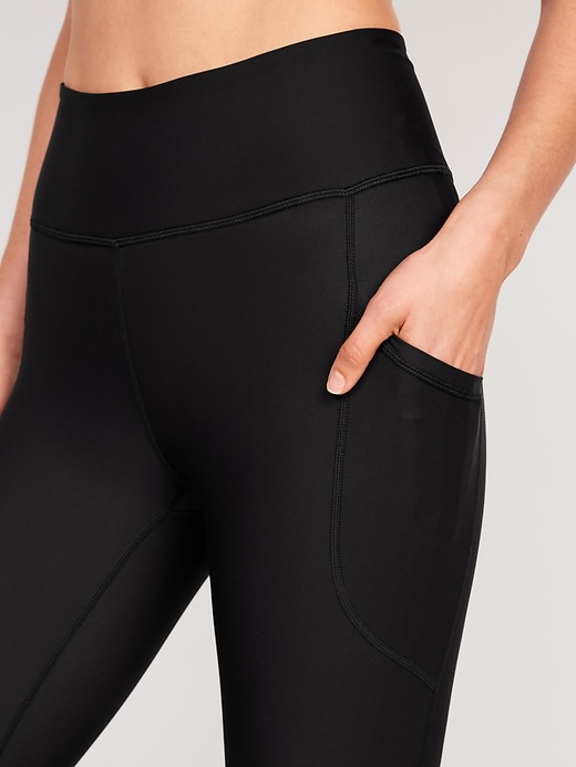 Image number 4 showing, High-Waisted PowerSoft Crop Pocket Leggings